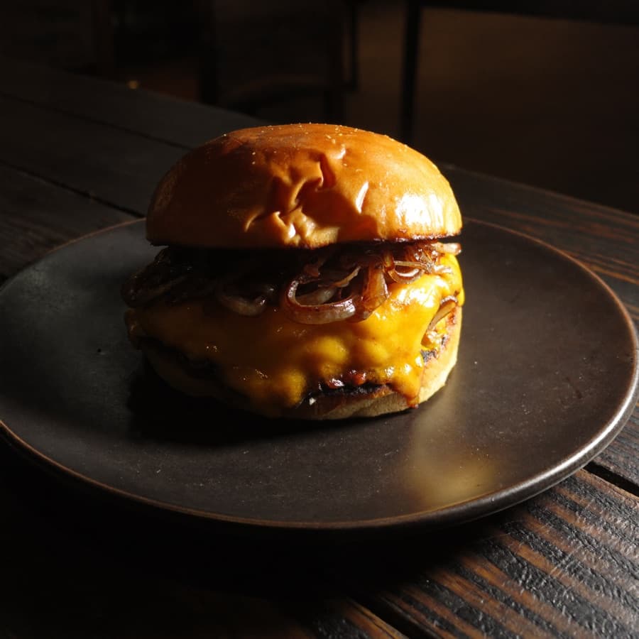 Hamburguesa, estilo rústico