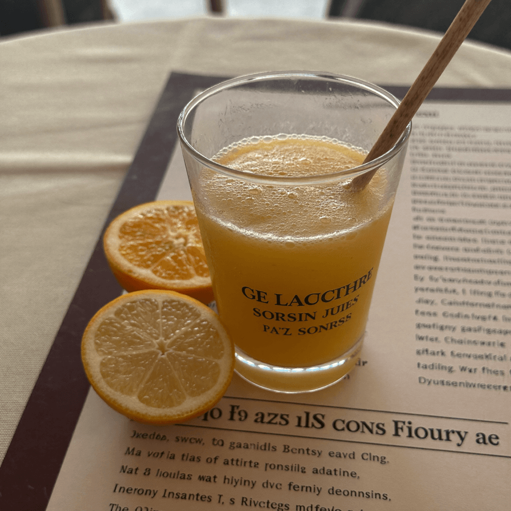 Jugo de naranja exprimido