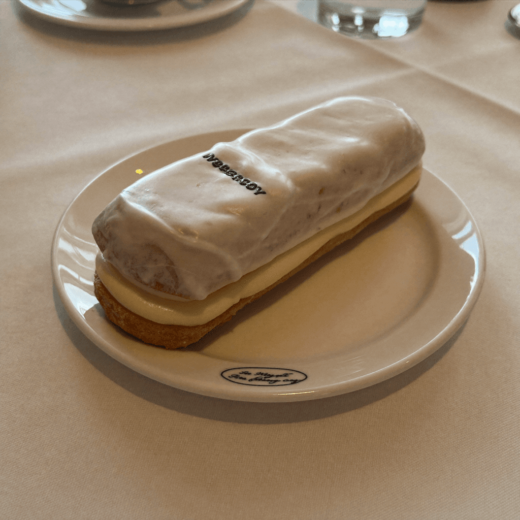 Éclair de vainilla