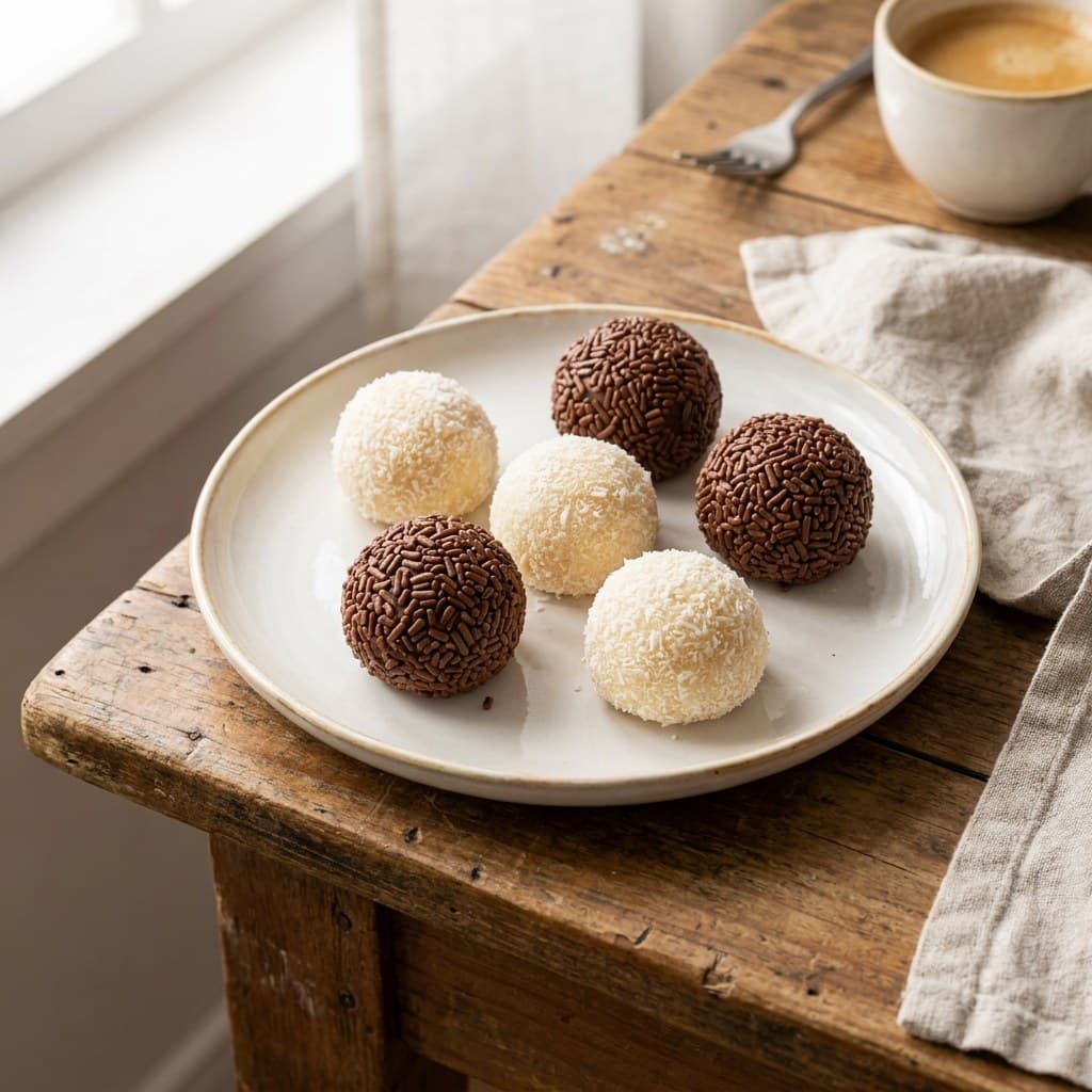 Brigadeiros y besitos de coco (6 unid.)