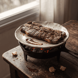 Costilla al brasero con batata