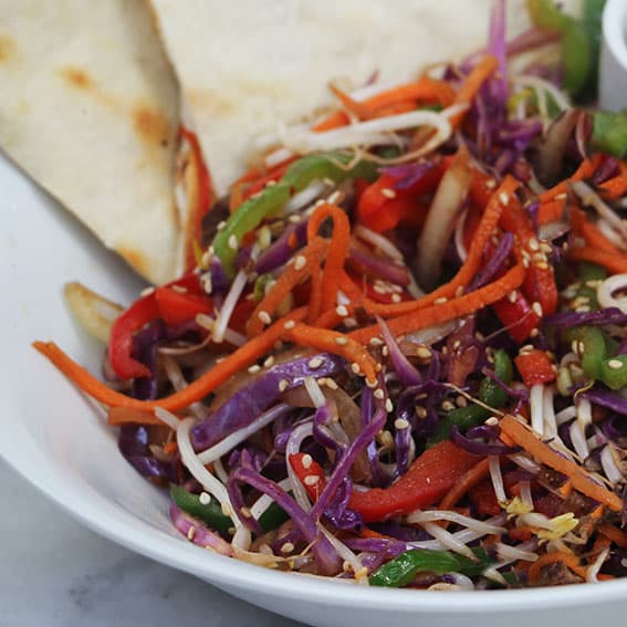 Salteado oriental vegetariano